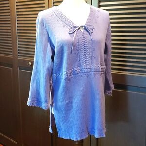 D&CO. 100% Cotton Tunic Top Lavender XL